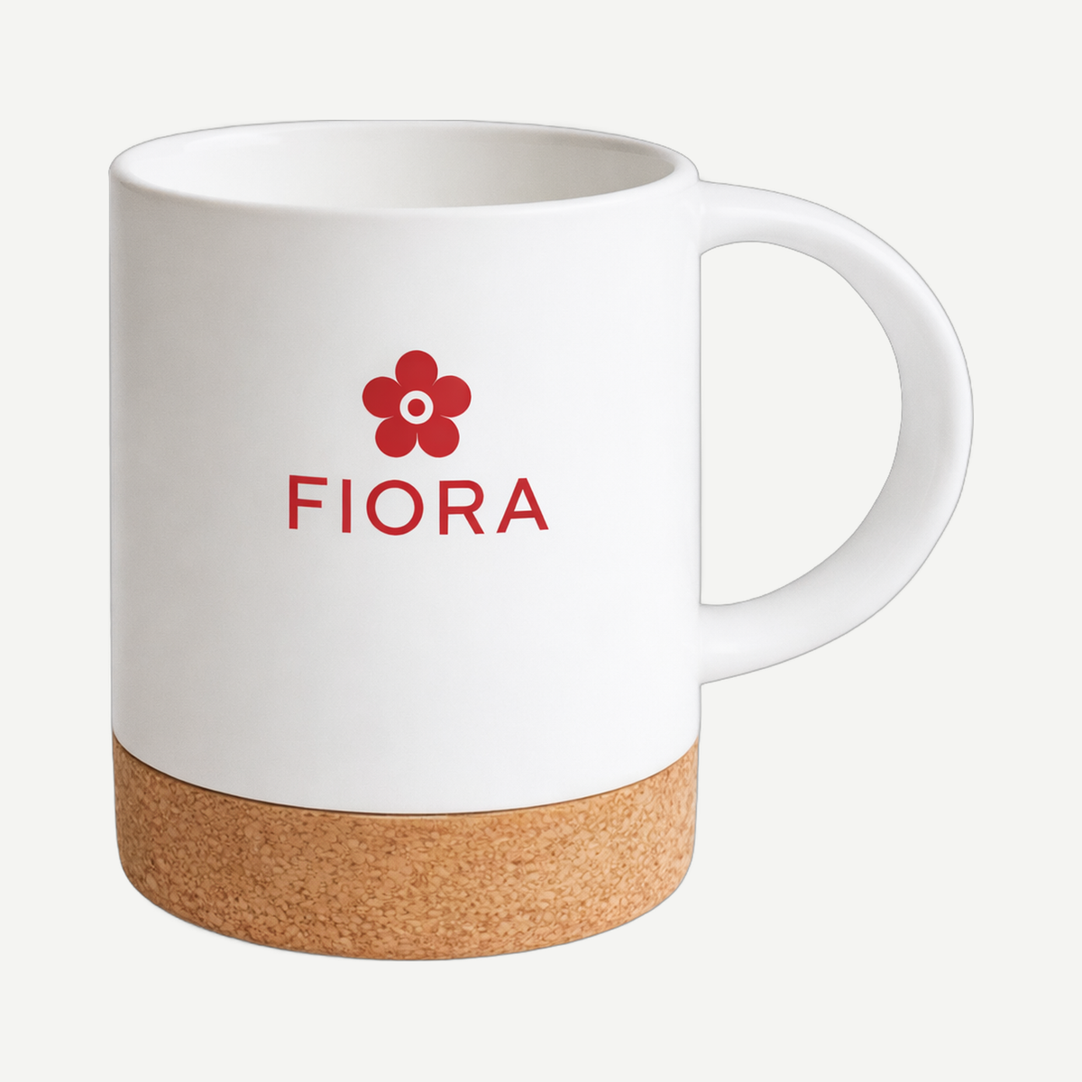 Caspian Ceramic Cork Mug 400 ml (13.5 oz) - White/Brown | Limitless Toronto