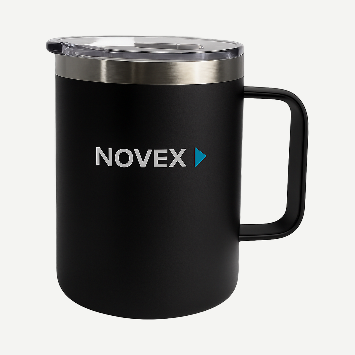 Double Wall Stainless Steel Mug With Handle - Black | Limitless Toronto