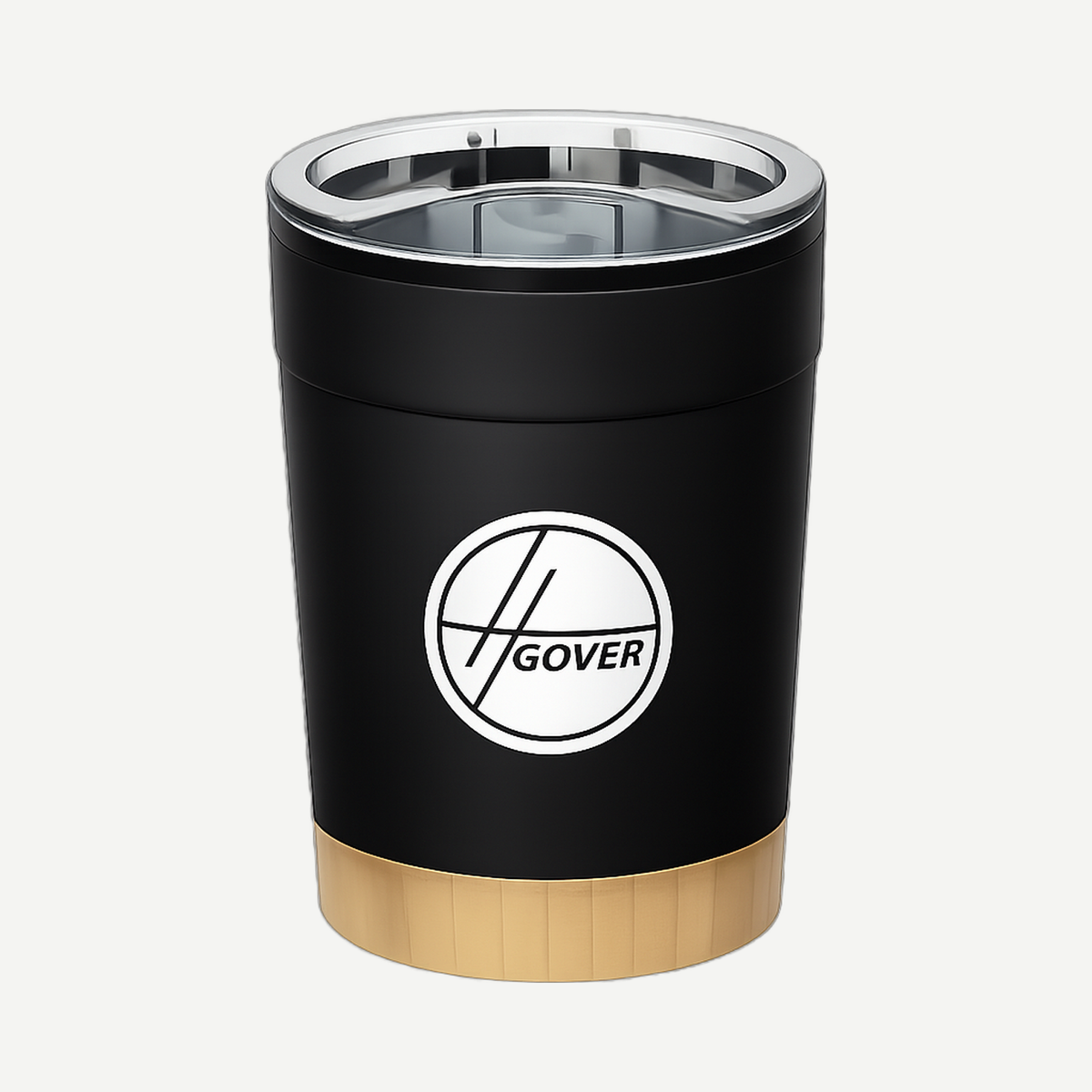 Eduardo Double Wall Tumbler w/Bamboo Base - 12oz - Black | Limitless Toronto