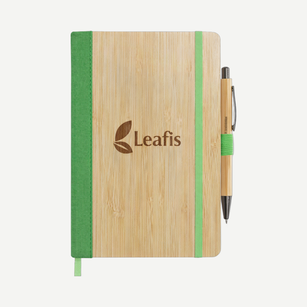 Forleo Bamboo Notebook/Lucky Pen - Green / Gun Metal | Limitless Toronto
