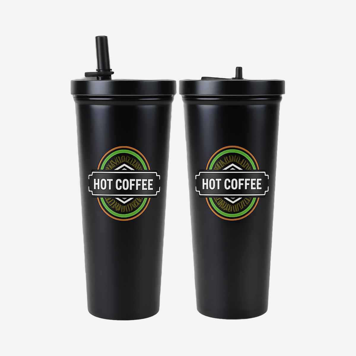 Kemble Stainless Steel Straw Tumbler 750 ml (25 oz) - Black | Limitless Toronto