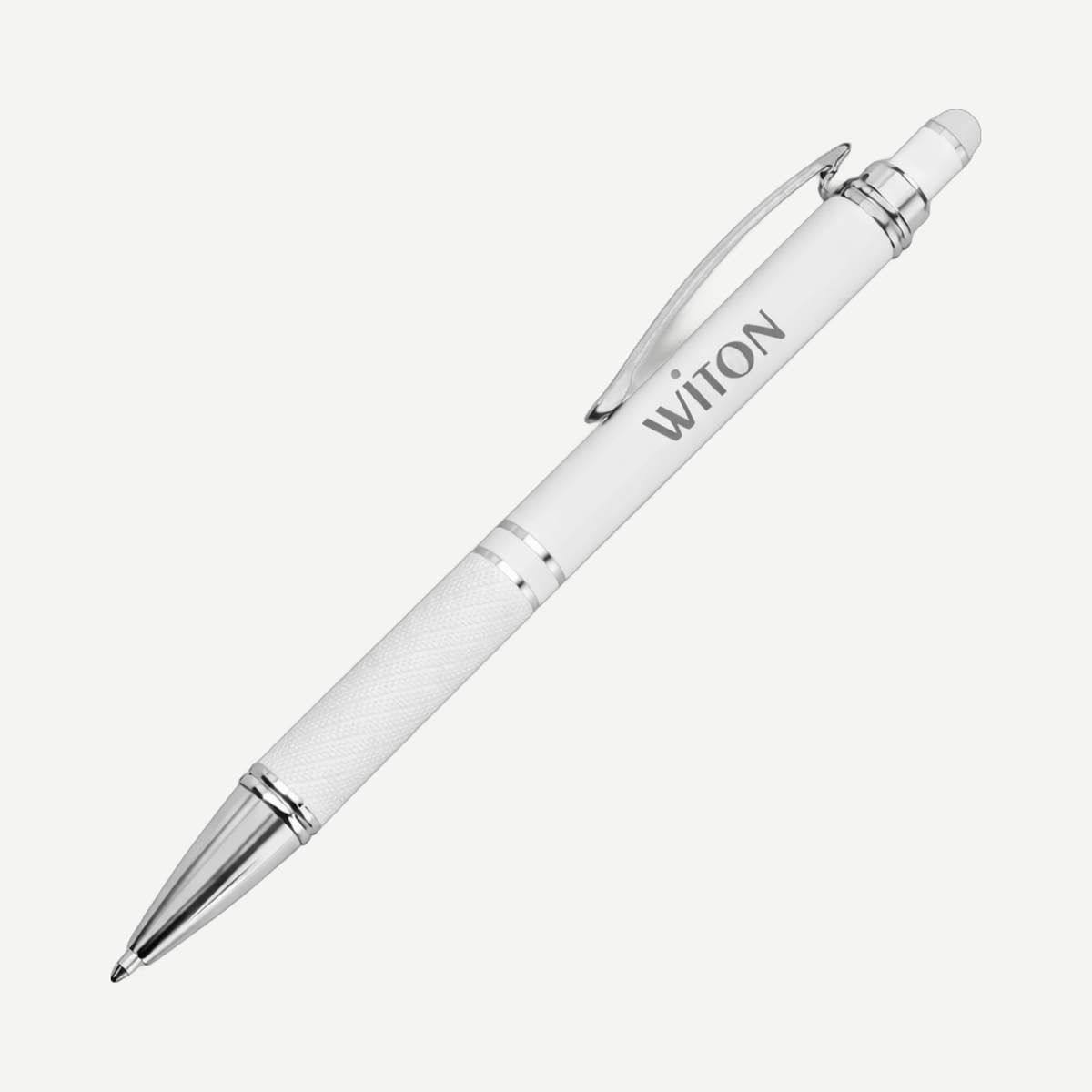Lewis Metal Pen with Stylus - White | Limitless Toronto