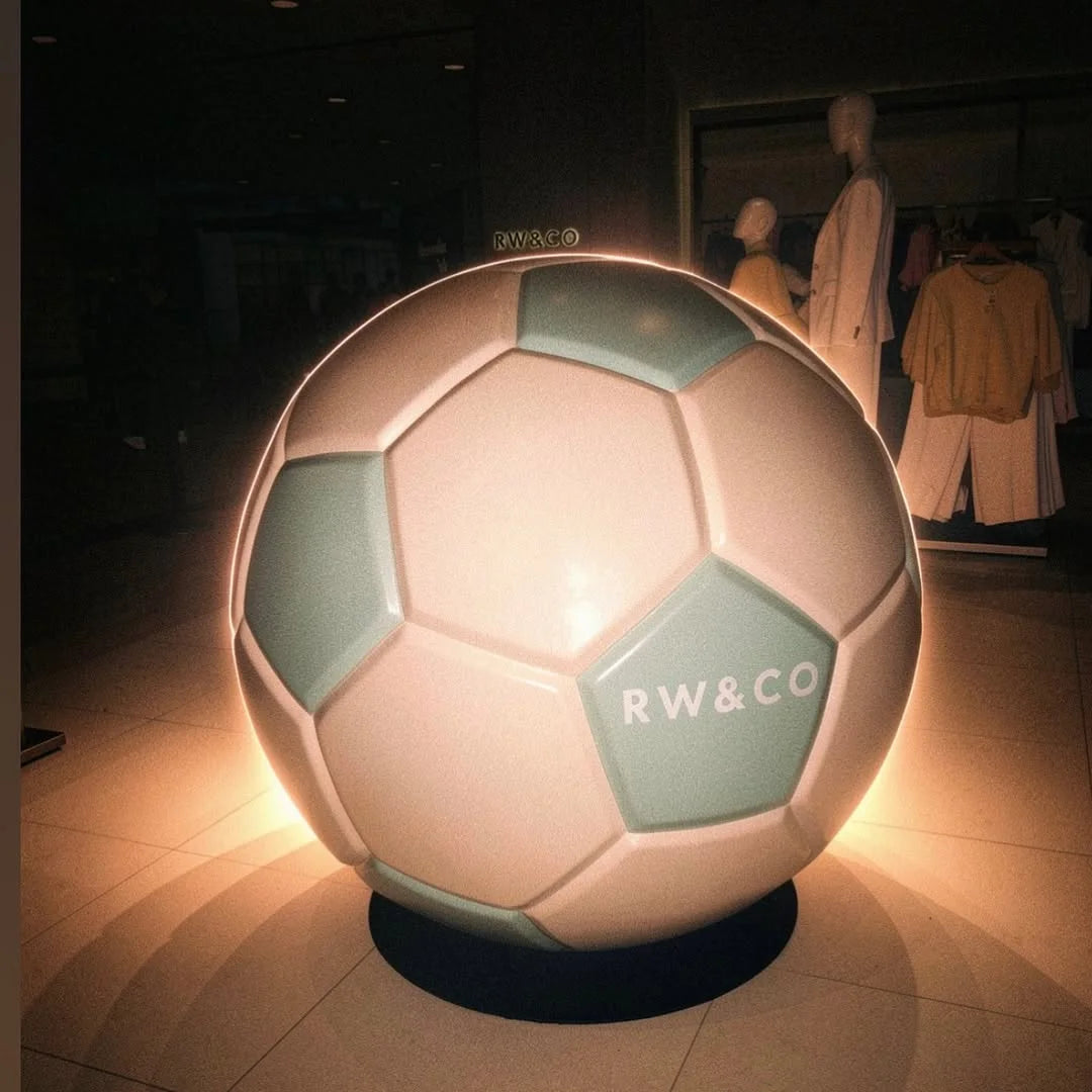 RW&CO soccer-ball display