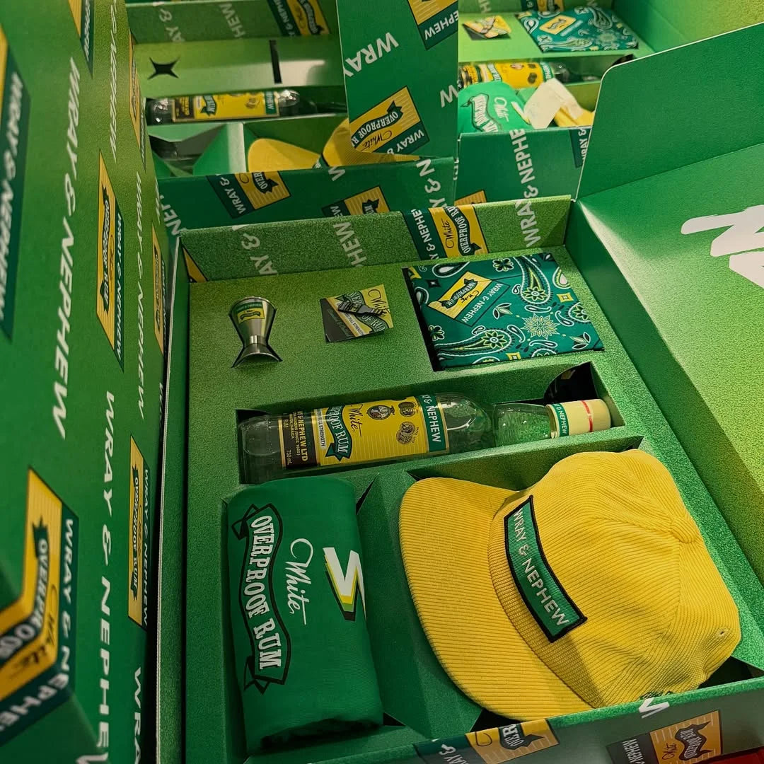 Open Wray & Nephew gift box
