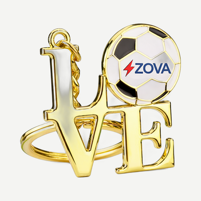Metal Keychain For Football Sports Event