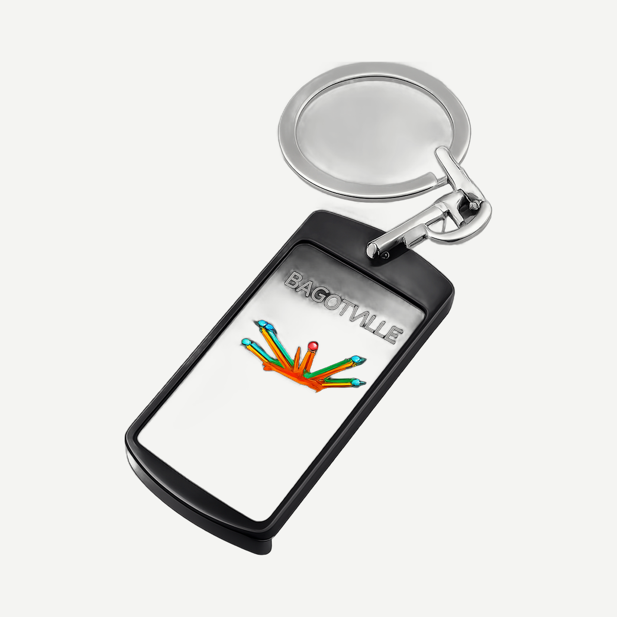 Metal Tag Keychain - Black | Limitless Toronto
