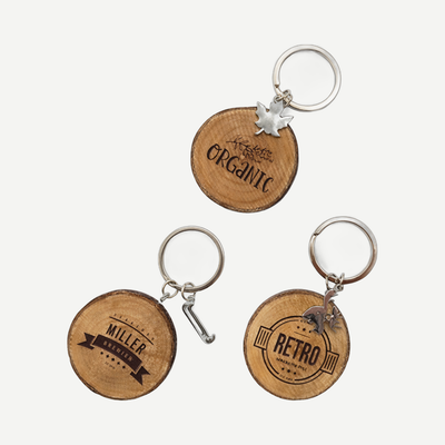 Natural Wood Keychain