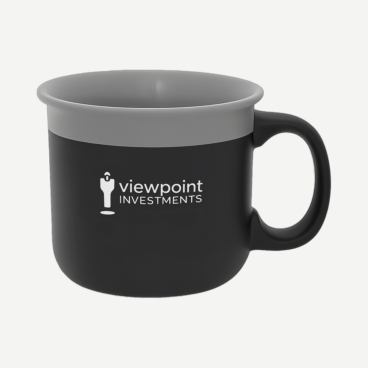 Parsumi Two-Tone 416 ml (14 oz) Stoneware Mug - Black/Gray | Limitless Toronto