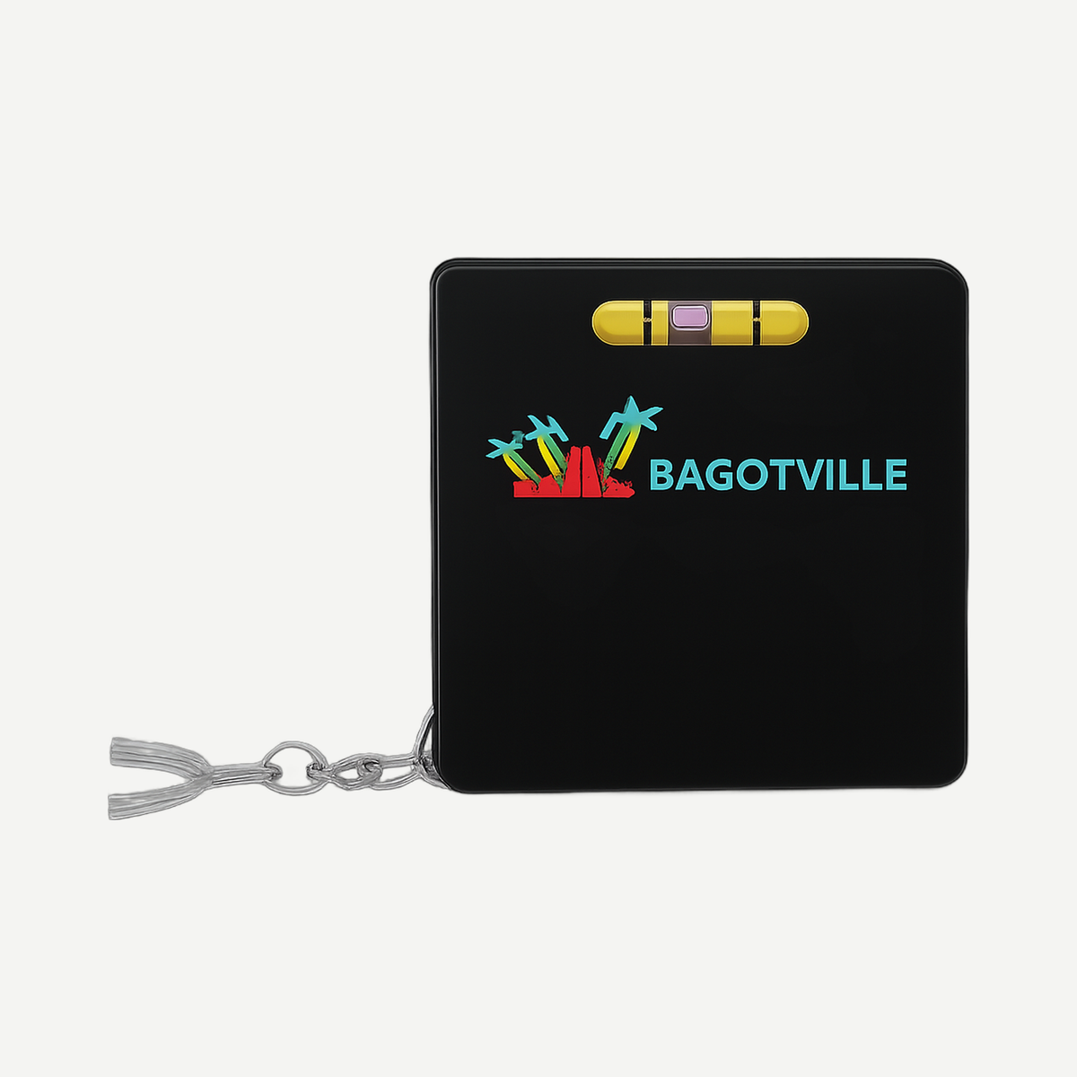 Square Level Tape Measure Key Tag - Black | Limitless Toronto
