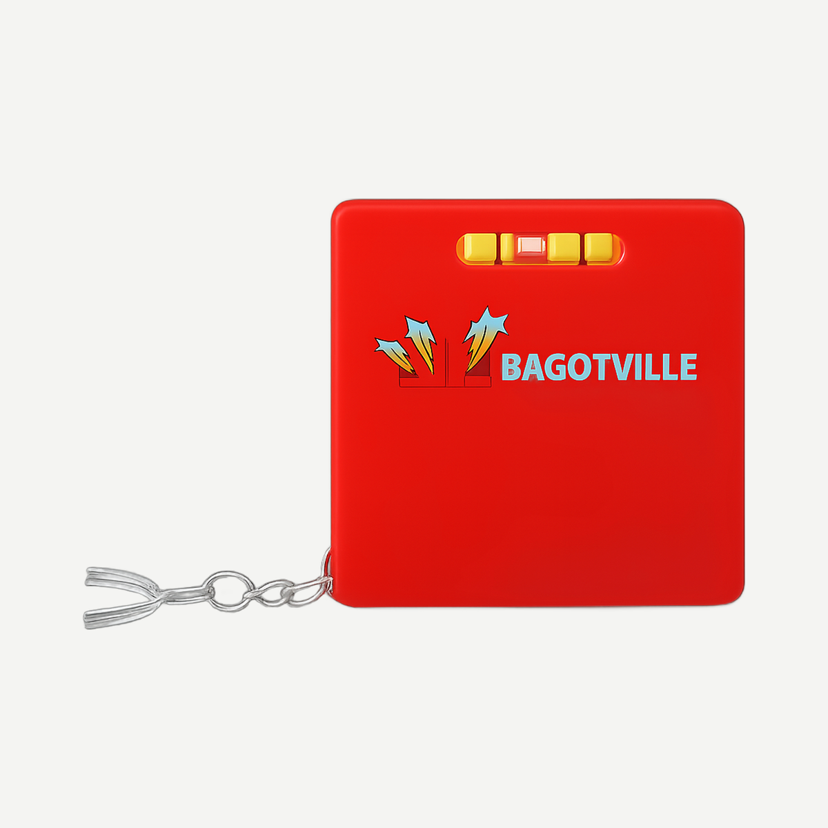 Square Level Tape Measure Key Tag - Red | Limitless Toronto
