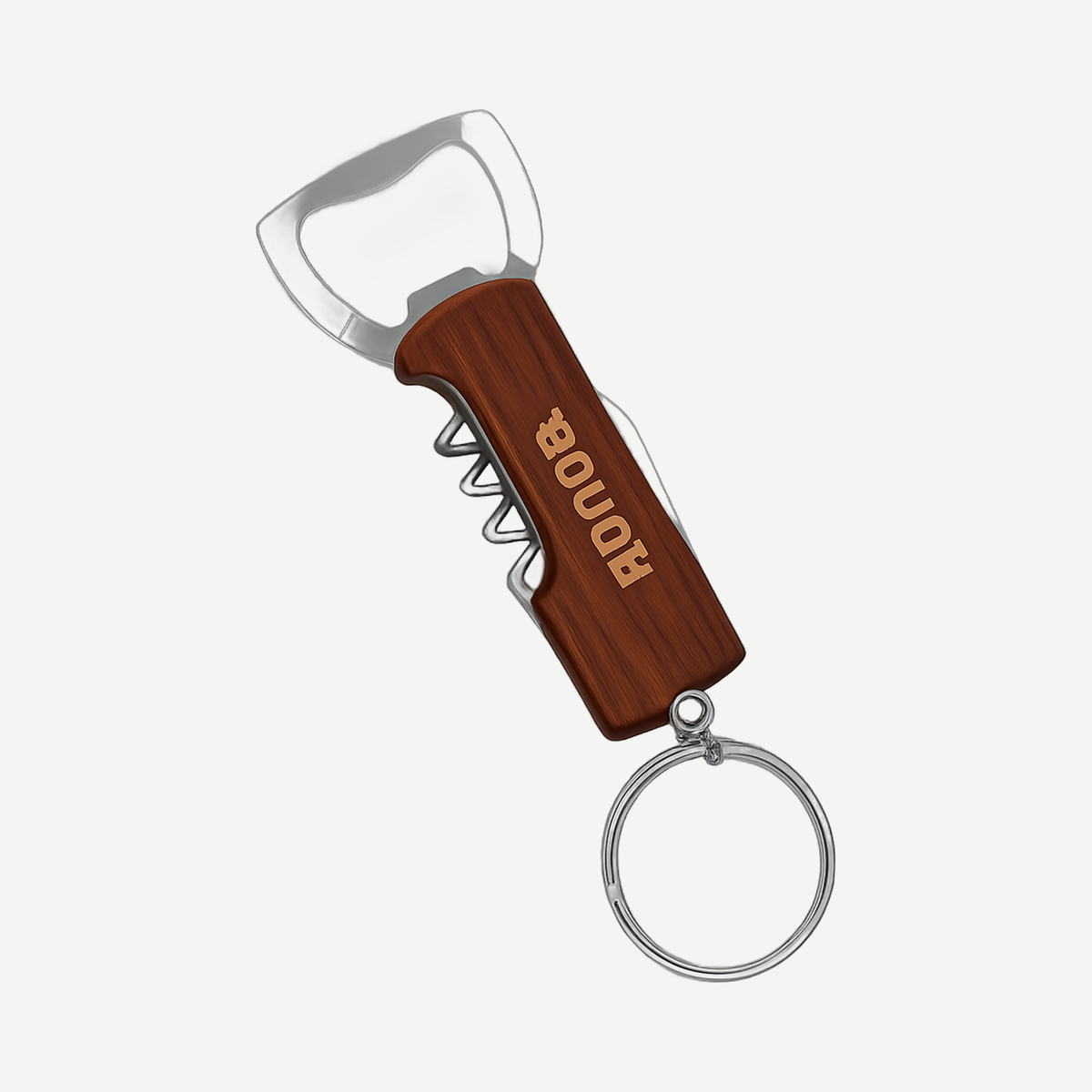 Wood Keychain Bottle Opener and Corkscrew - Keychain Bottle Opener/Corkscrew Combo - Brown | Limitless Toronto