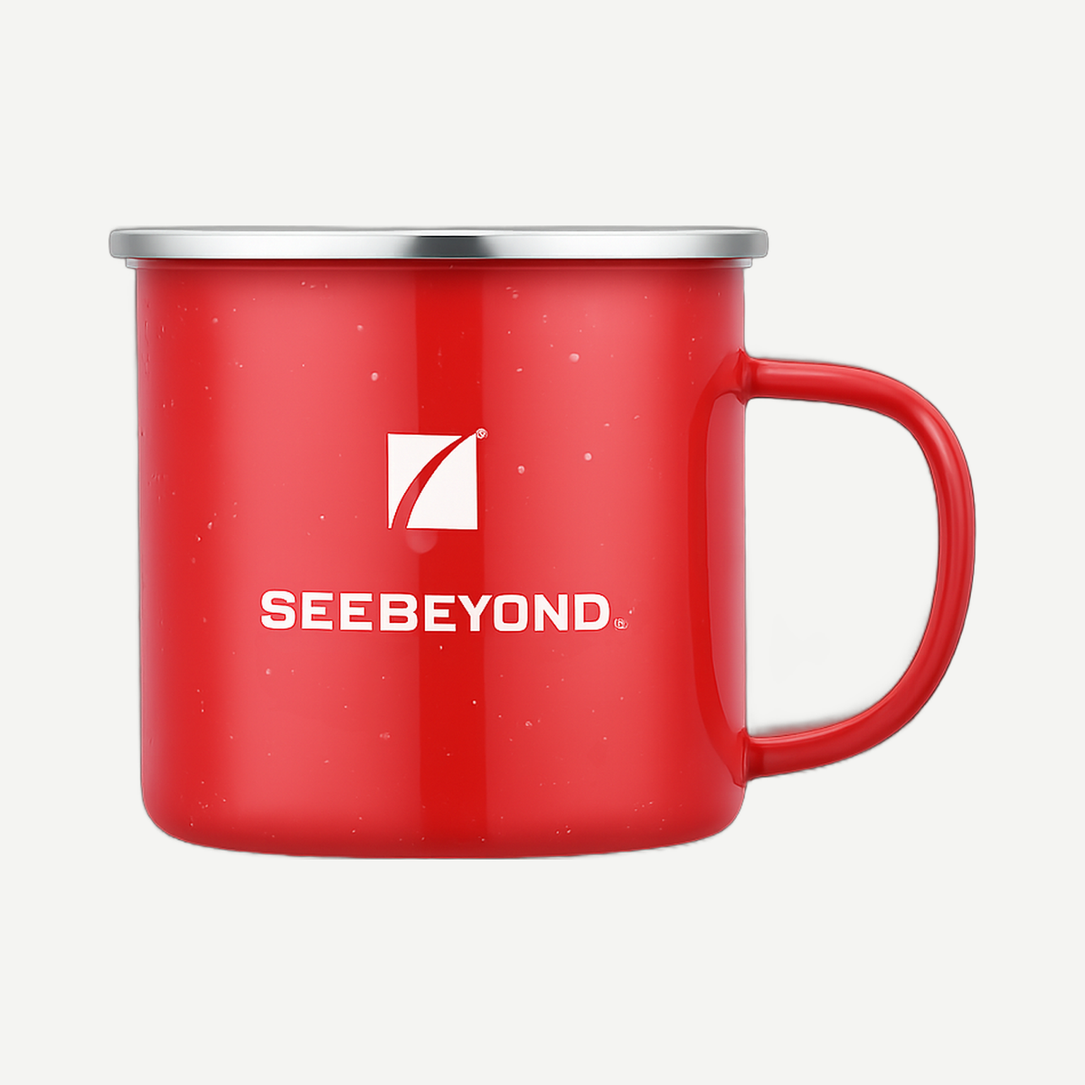 Wren Enamel Mug w/SS Rim - 16oz - Red | Limitless Toronto